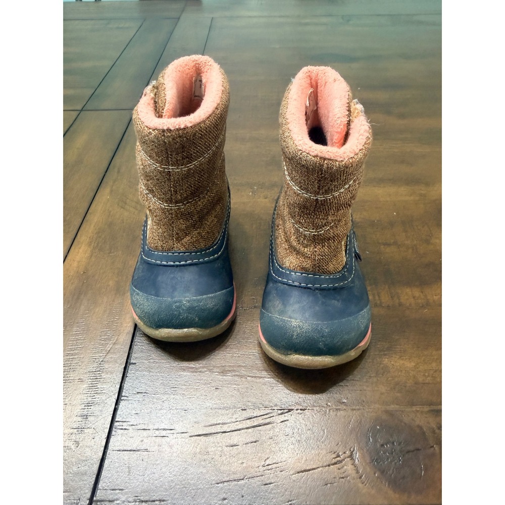 See Kai Run Toddler Waterproof Insulated Winter Boots Navy Pink Size 4 - Picture 4 of 8